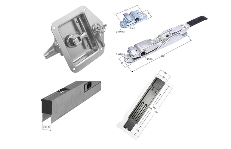 Drawer, fail and aluminum closures