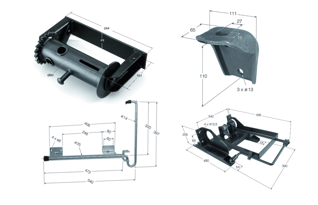 Accessories under chassis